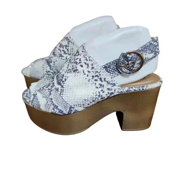 Qupid Sling Back Chunky Platforms. Size 7 - Picture 6 of 13